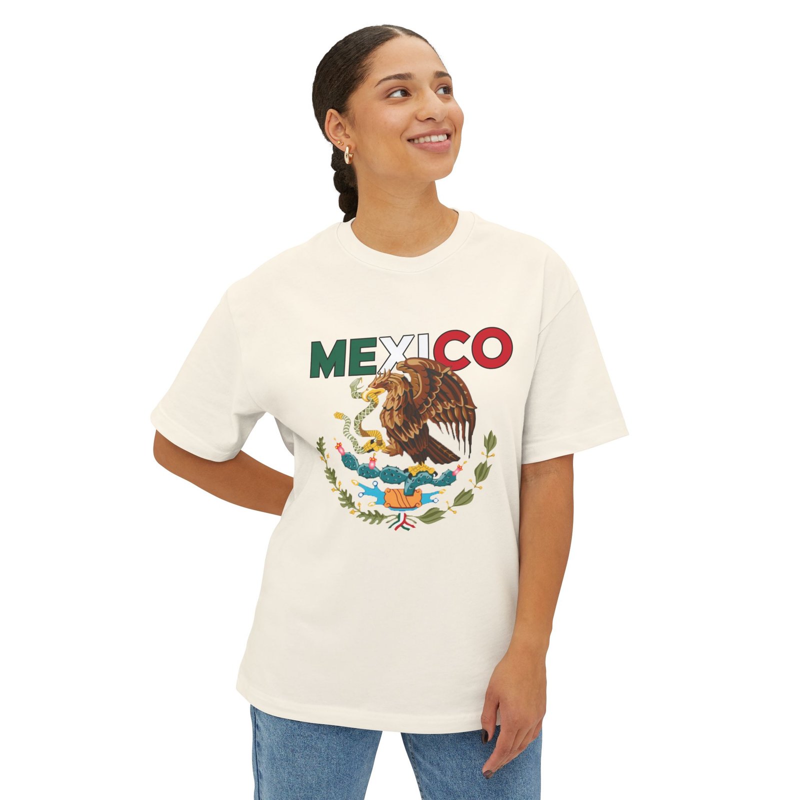 Mexico Coat of Arms Crest Eagle Oversized T-Shirt - Image 7