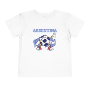 Argentina Soccer Ball Cartoon Dabbing Toddler T-Shirt