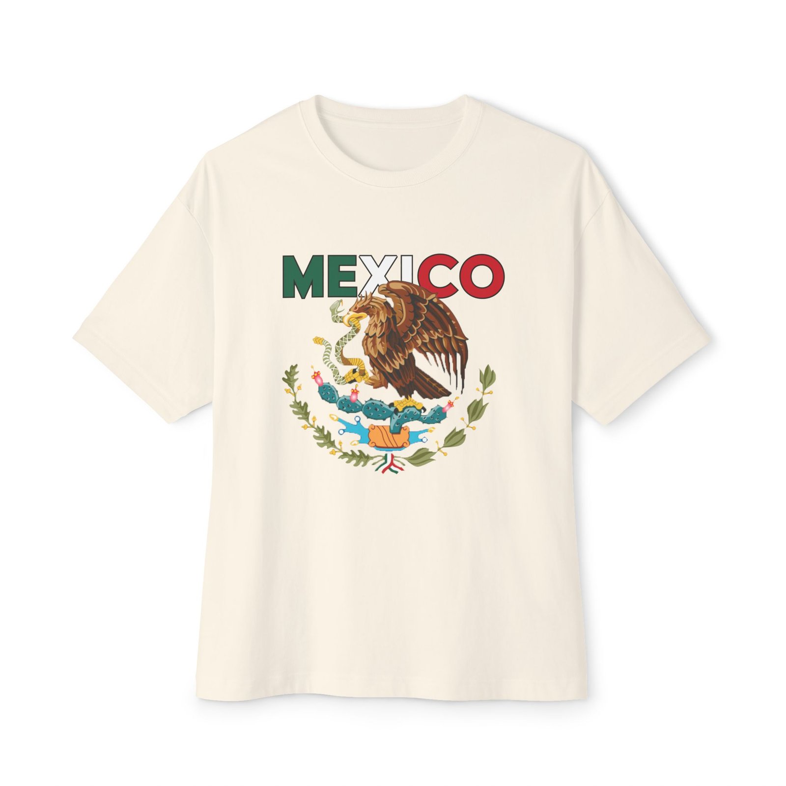 Mexico Coat of Arms Crest Eagle Oversized T-Shirt - Image 5