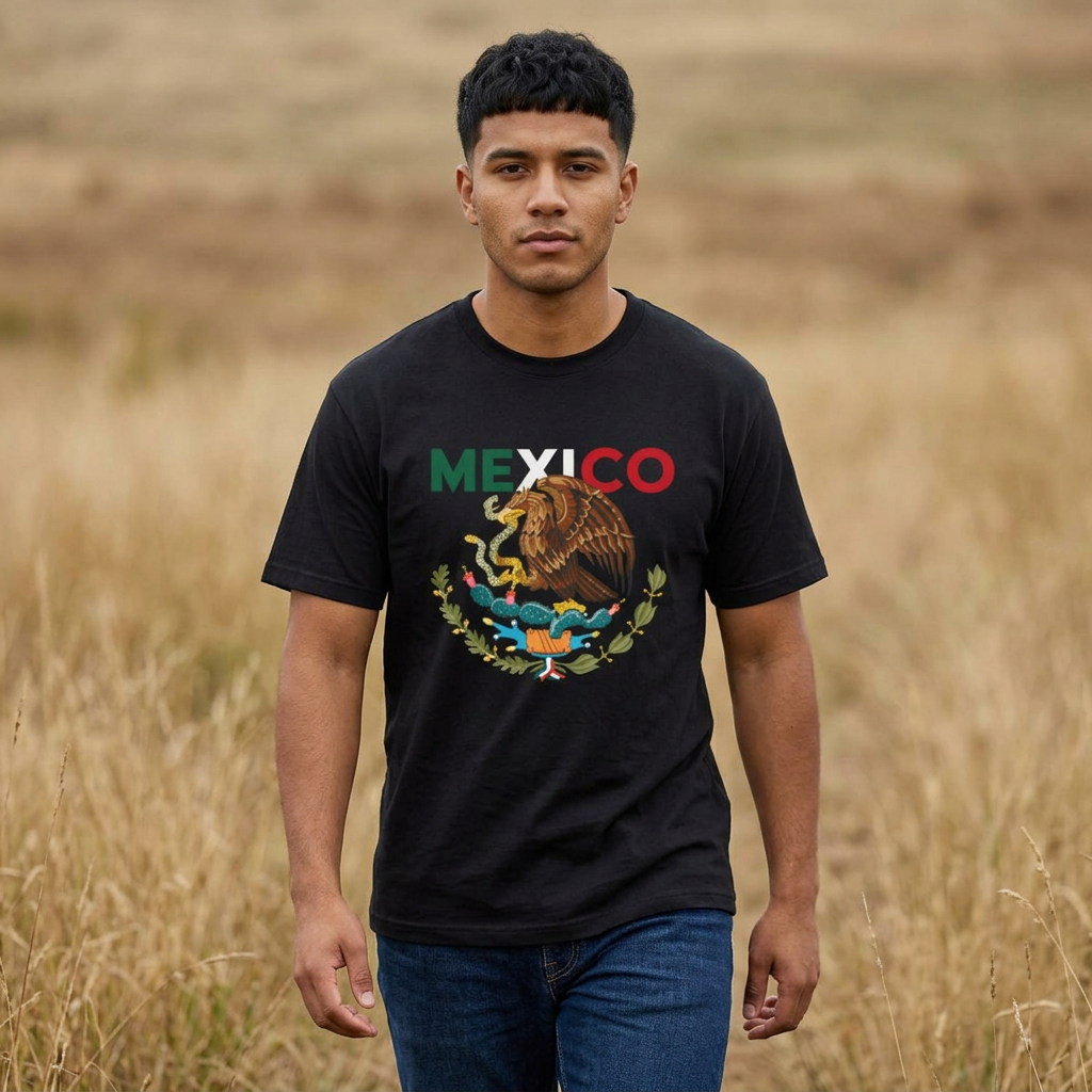 Mexico Coat of Arms Crest Eagle Oversized T-Shirt - Image 2
