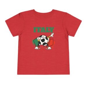 Italy Soccer Ball Cartoon Dabbing Toddler T-Shirt