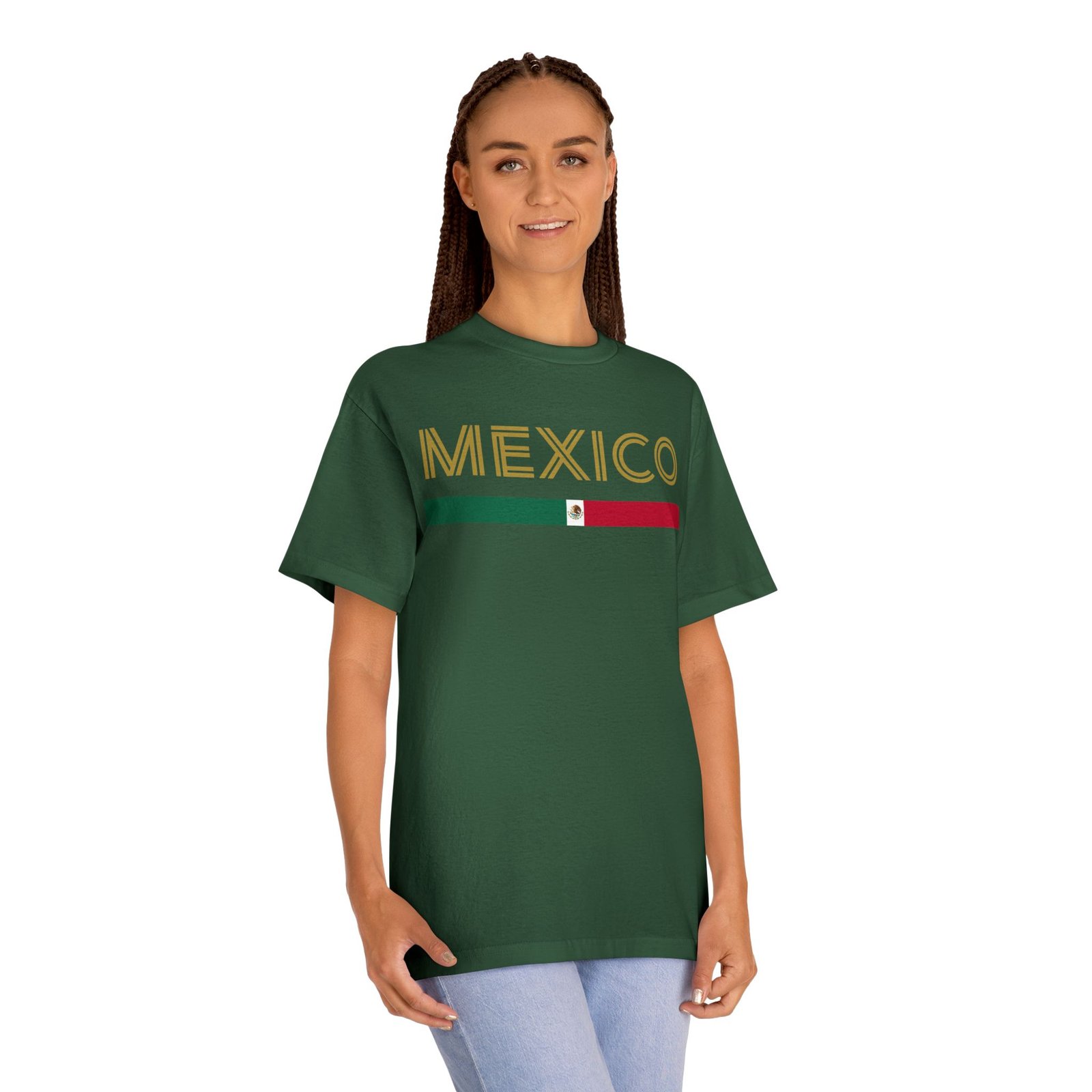 Mexico Green White Red Flag Classic T-Shirt - Image 8