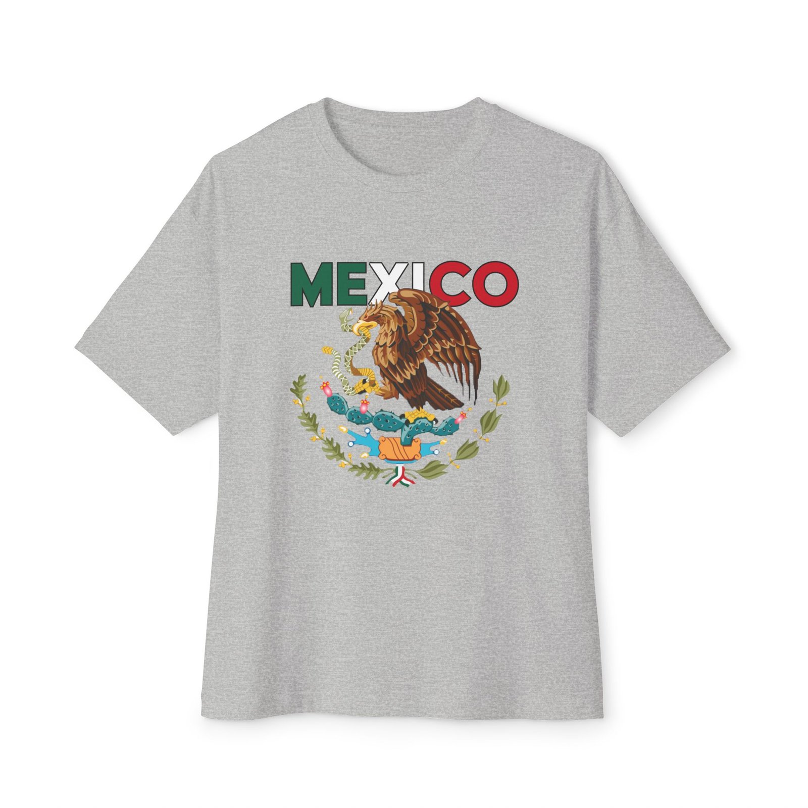 Mexico Coat of Arms Crest Eagle Oversized T-Shirt - Image 8