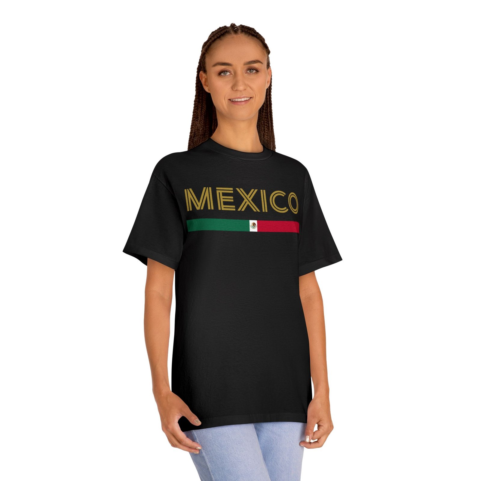 Mexico Green White Red Flag Classic T-Shirt - Image 2