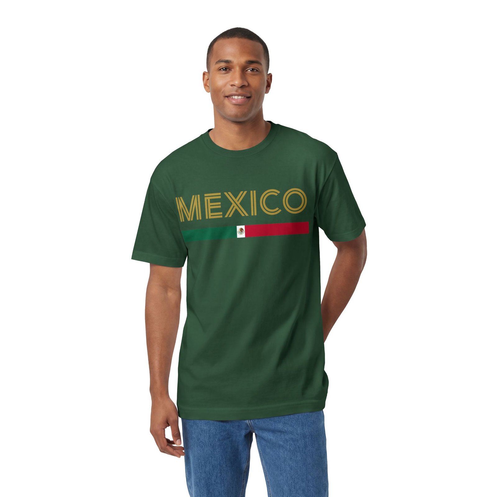 Mexico Green White Red Flag Classic T-Shirt - Image 9