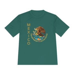 Mexico Colorful Coat of Arms Eagle Moisture Wicking T-Shirt