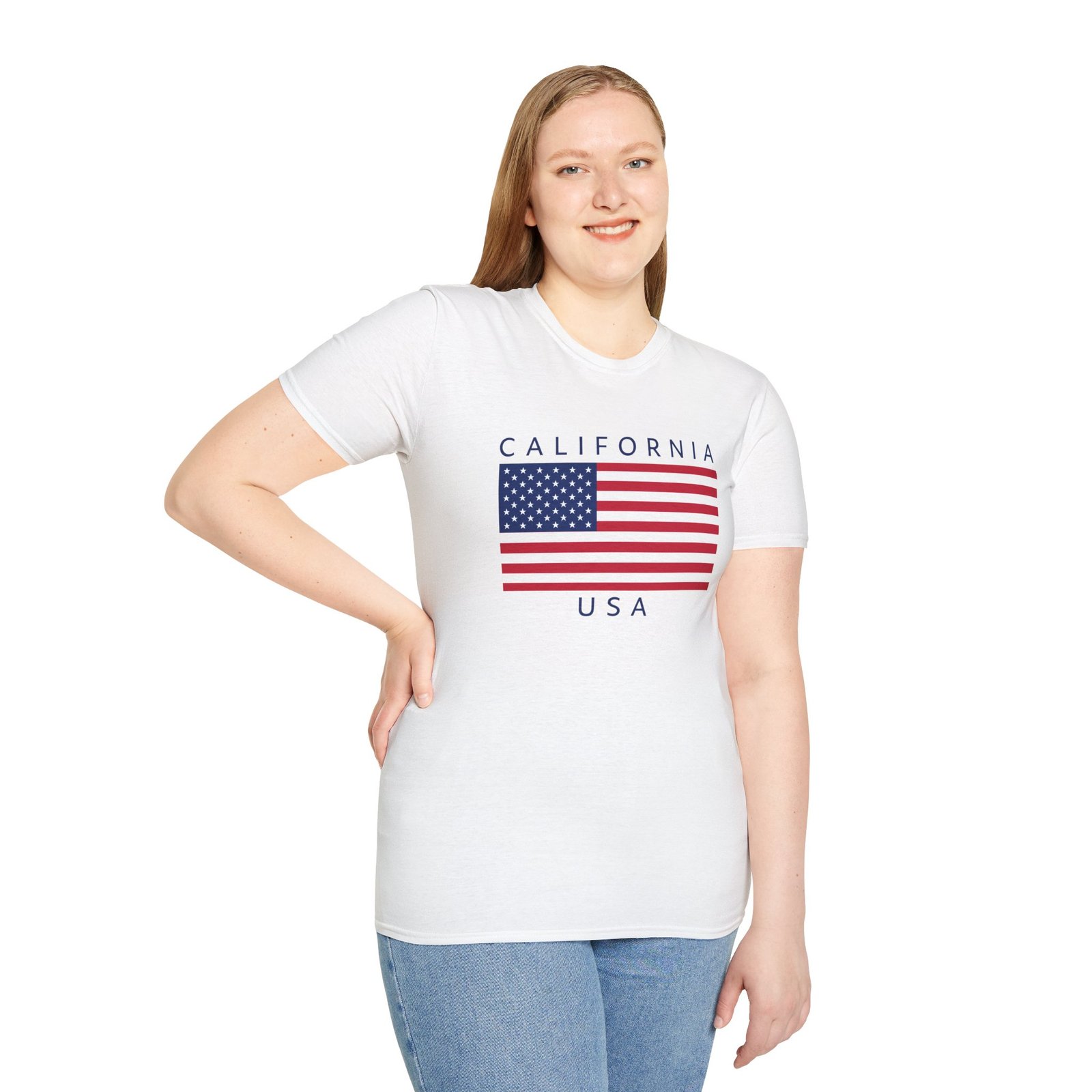 California USA Flag T-Shirt - Image 3