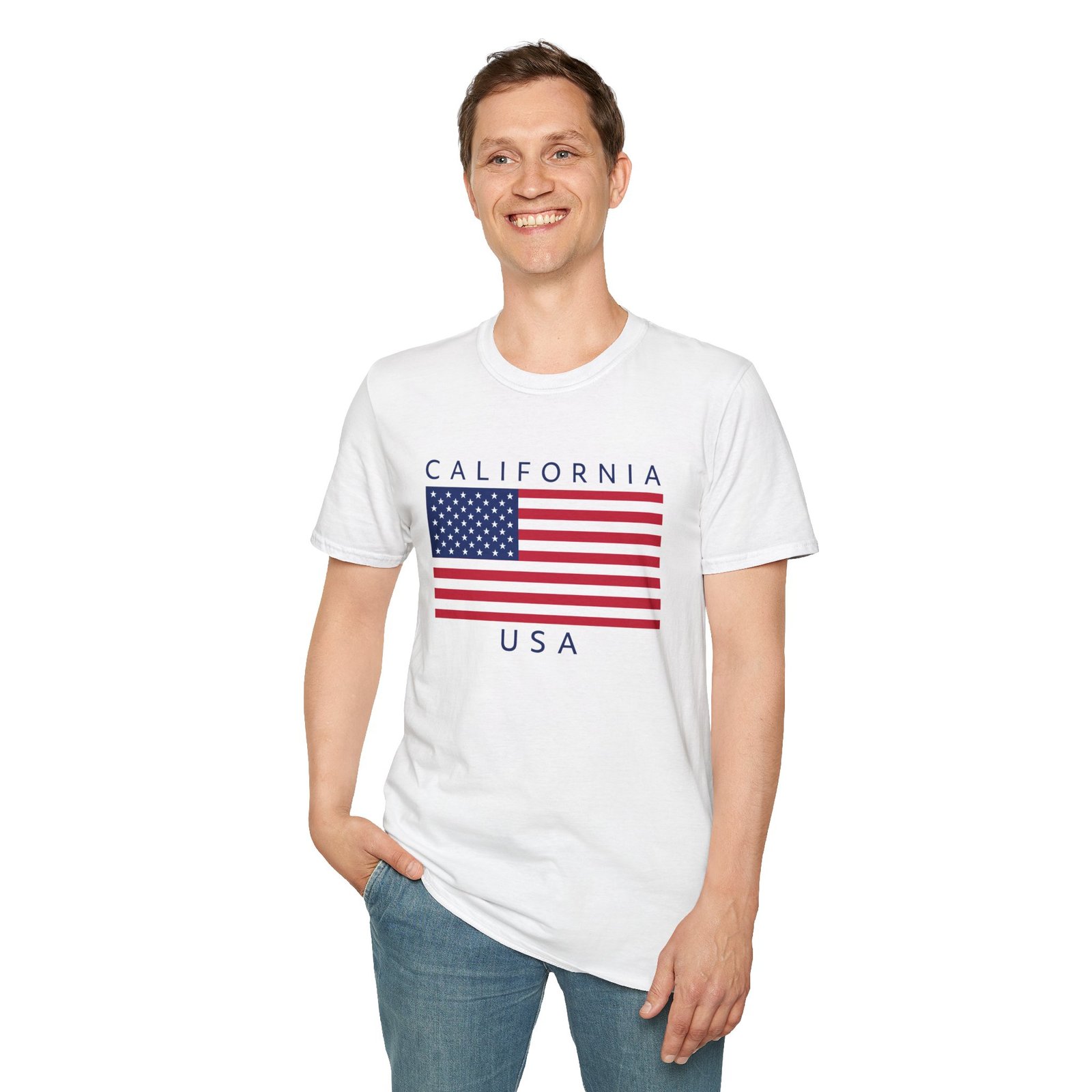 California USA Flag T-Shirt - Image 4