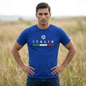 Italia with Soccer Ball and Italy Flag Unisex T-Shirt