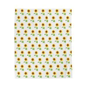 Sunflower Pattern Soft Plush Throw Blanket