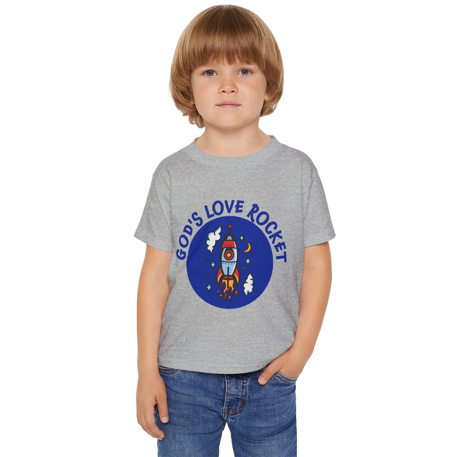 God's Love Rocket Toddler Gildan Heavy Cotton™ T-Shirt - Image 6