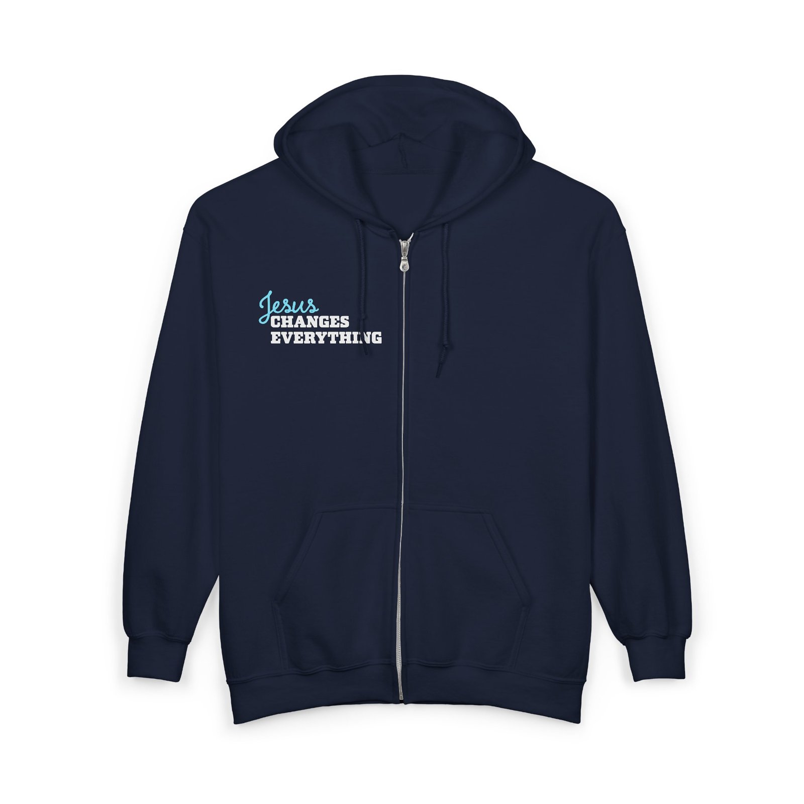 Jesus Changes Everything Heavy Blend™ Full Zip Hoodie Sweatshirt - Image 3