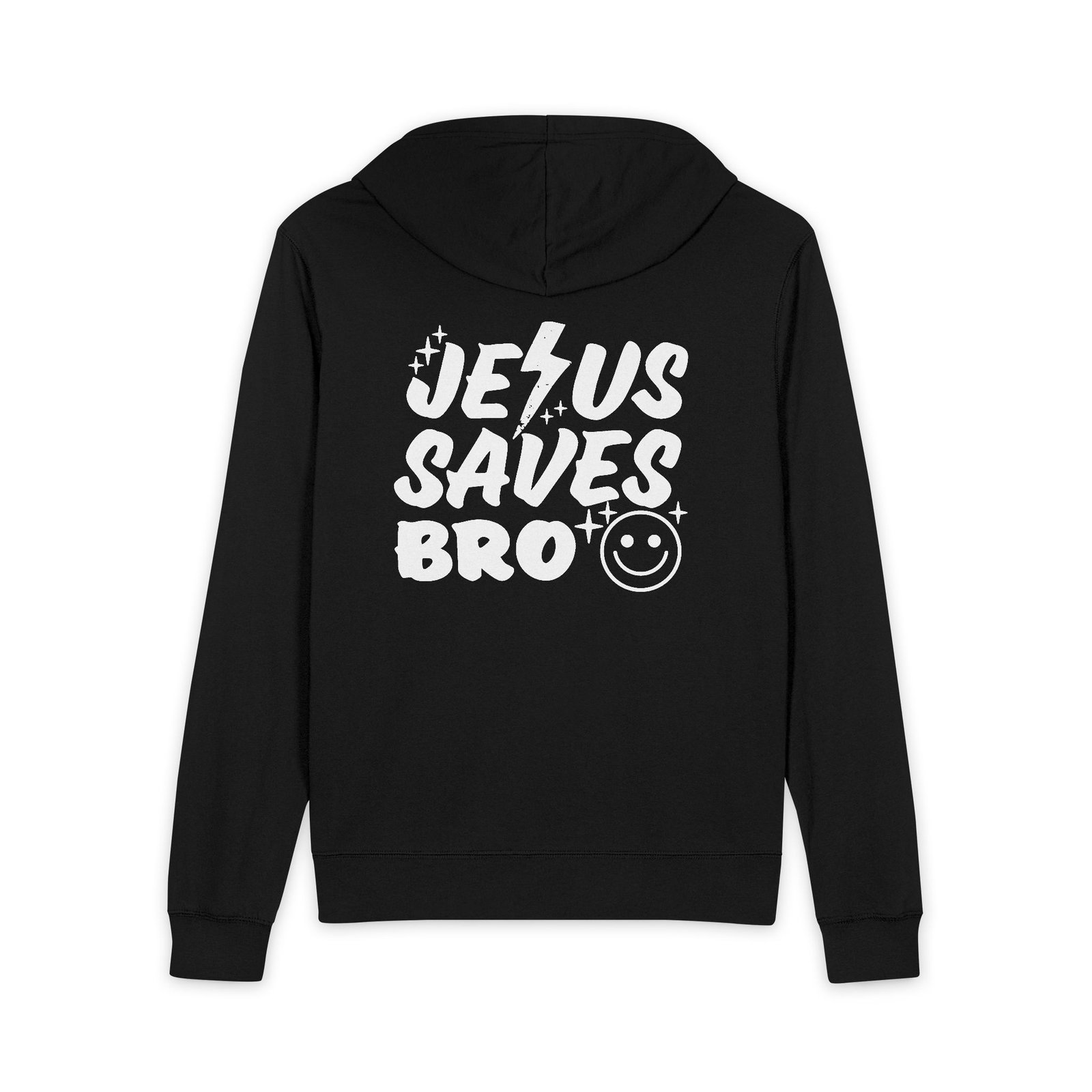 Jesus Saves Bro District® Full-Zip Hoodie - Front & Back - Image 2