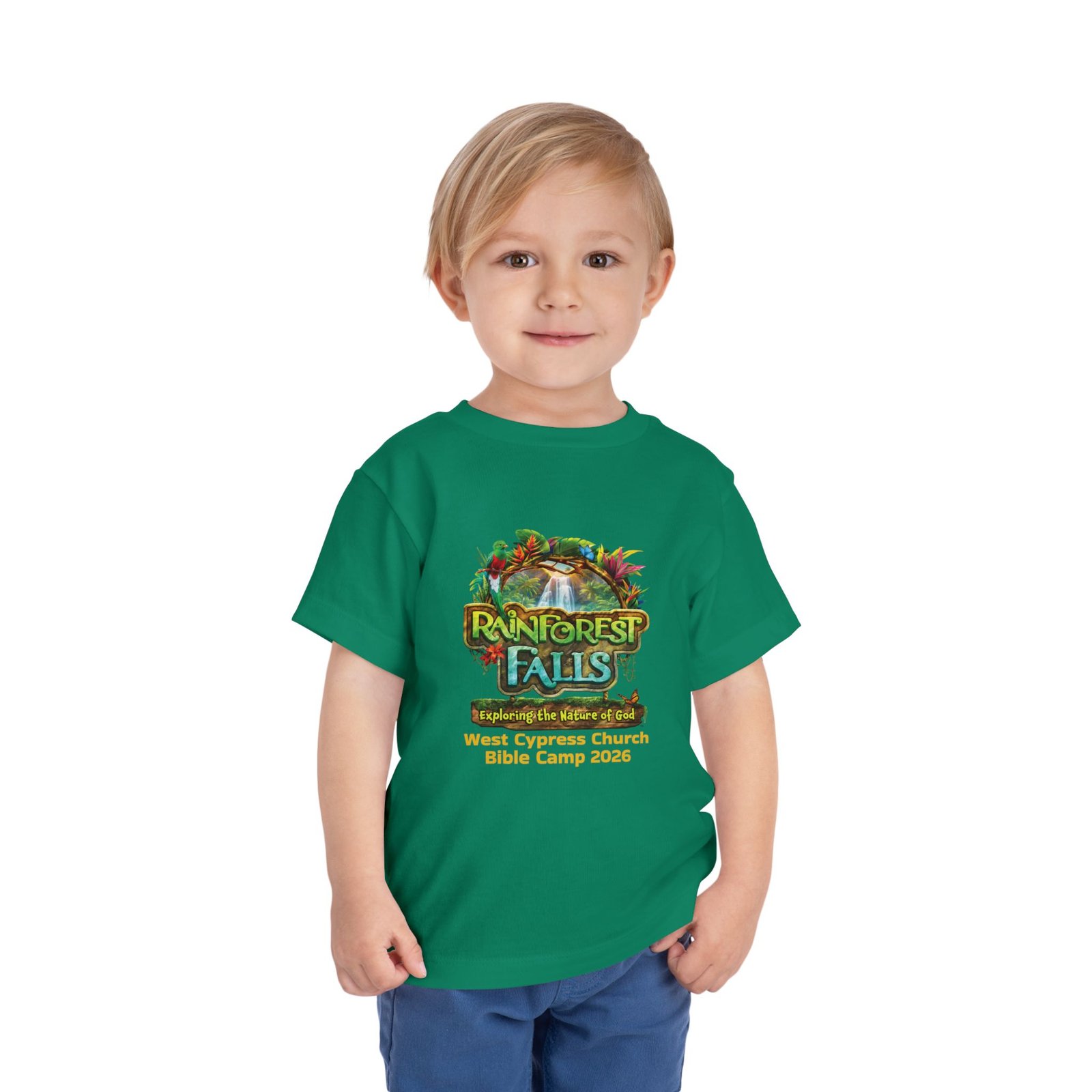 West Cypress Church Rainforest Falls Vacation Bible School VBS Bible Camp Toddler T-Shirt - Image 5