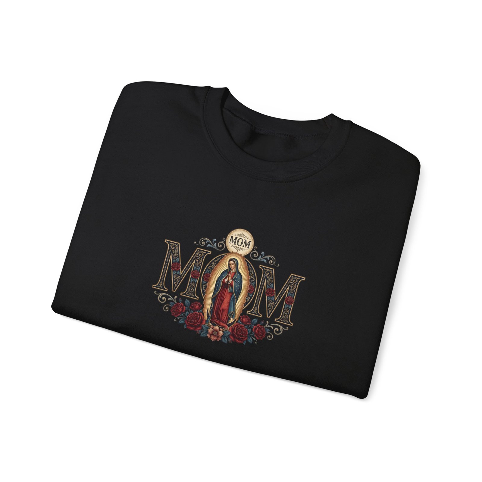 Guadalupe MOM Red Roses Crewneck Sweatshirt - Image 2