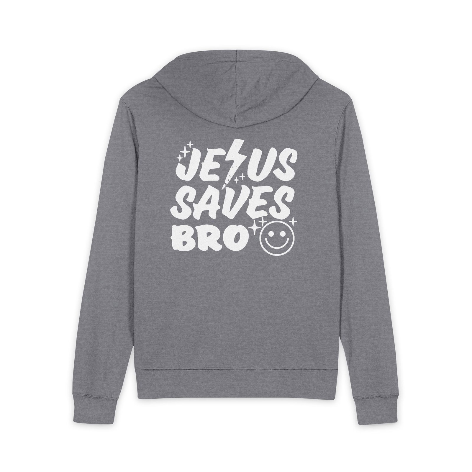 Jesus Saves Bro District® Full-Zip Hoodie - Front & Back - Image 4