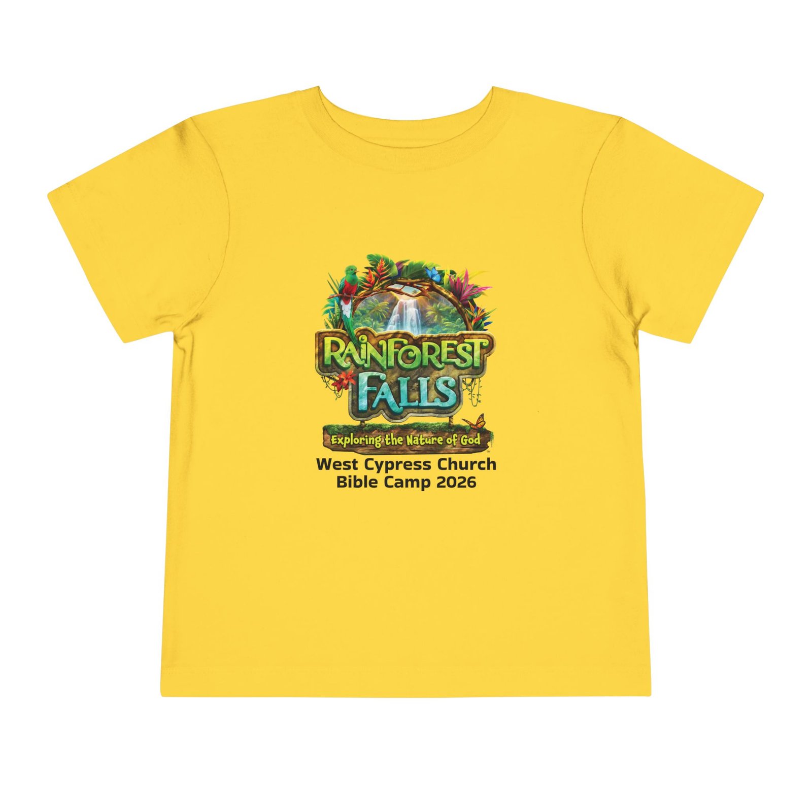 West Cypress Church Rainforest Falls Vacation Bible School VBS Bible Camp Toddler T-Shirt - Image 2