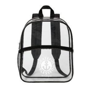 Grateful & Blessed Boutique Clear Backpack