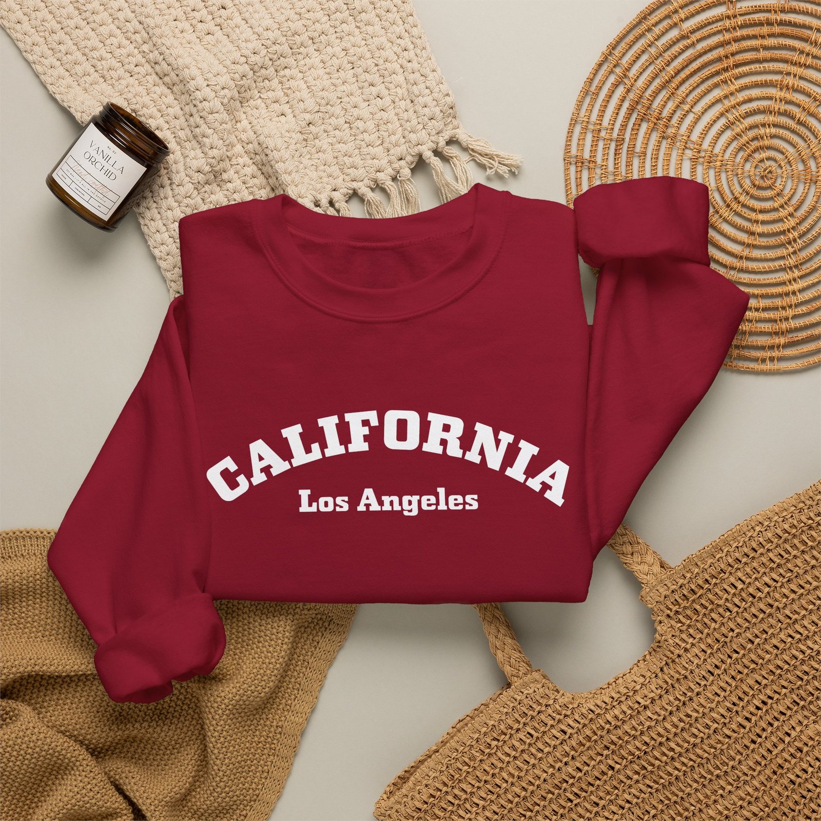 Los Angeles California Gildan Heavy Blend Crewneck Sweatshirt - Image 14