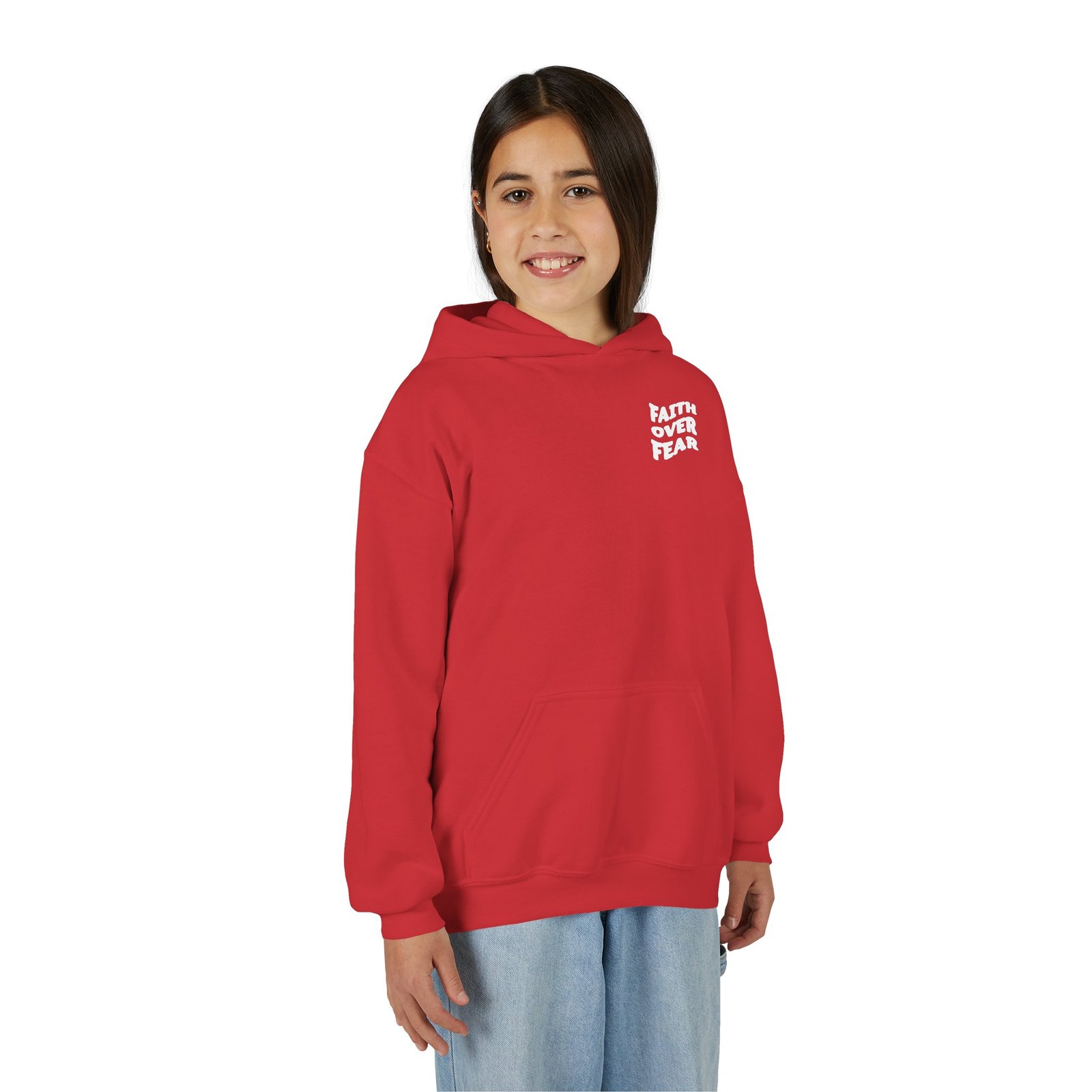 Faith Over Fear Psalm 56:3 Youth Hoodie Sweatshirt - Image 16