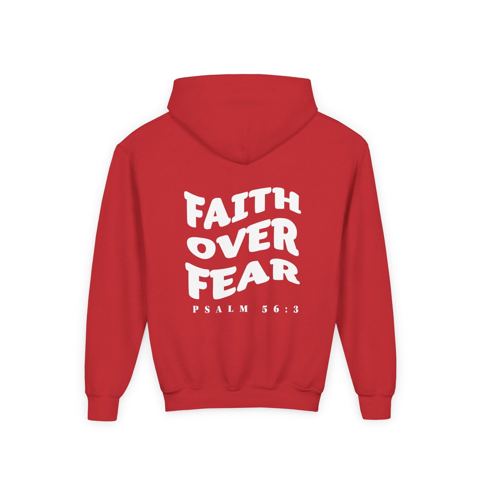 Faith Over Fear Psalm 56:3 Youth Hoodie Sweatshirt - Image 14