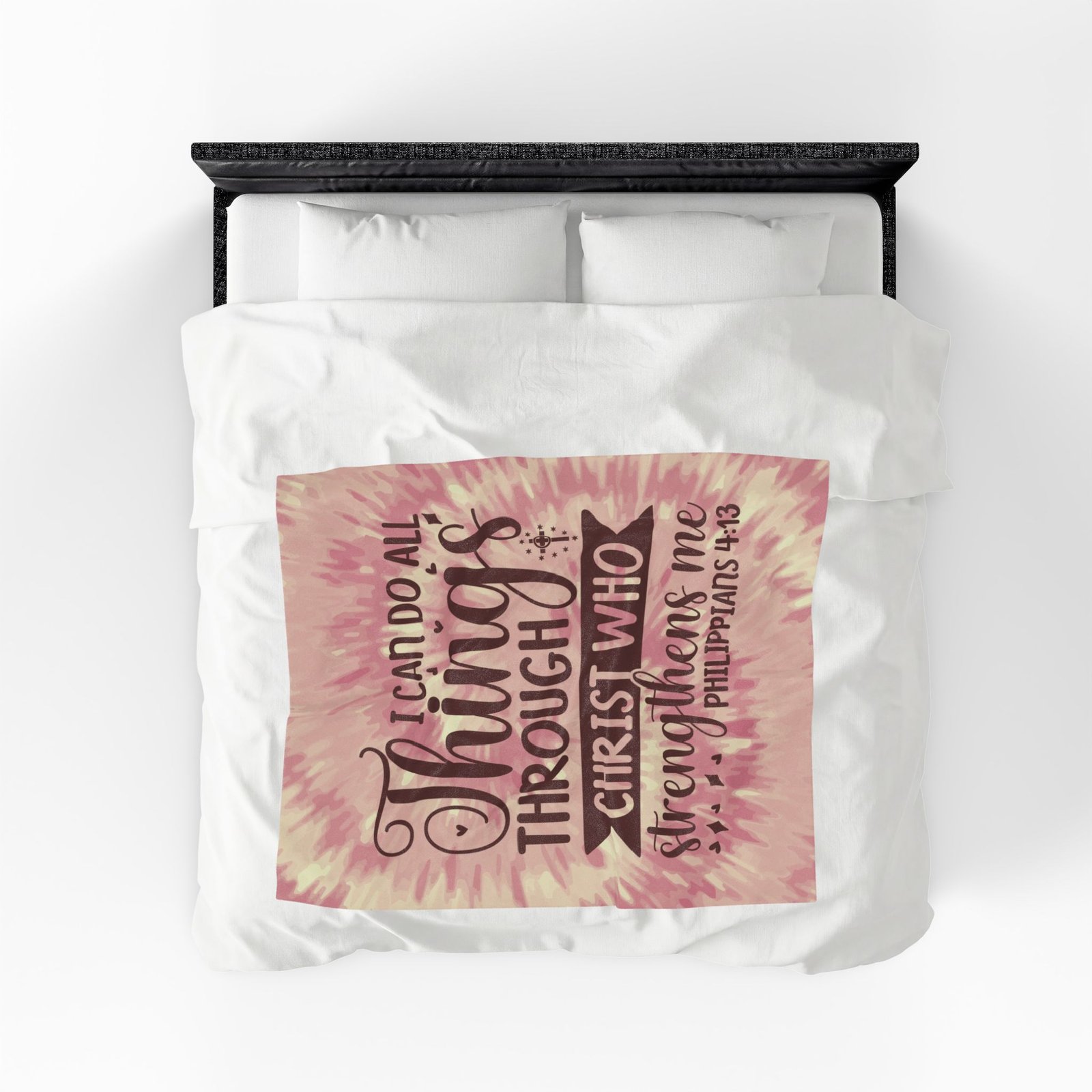 I Can do All Things Through Christ Who Strengthens Me Phil 4:13 Plush Throw Blanket - Image 4