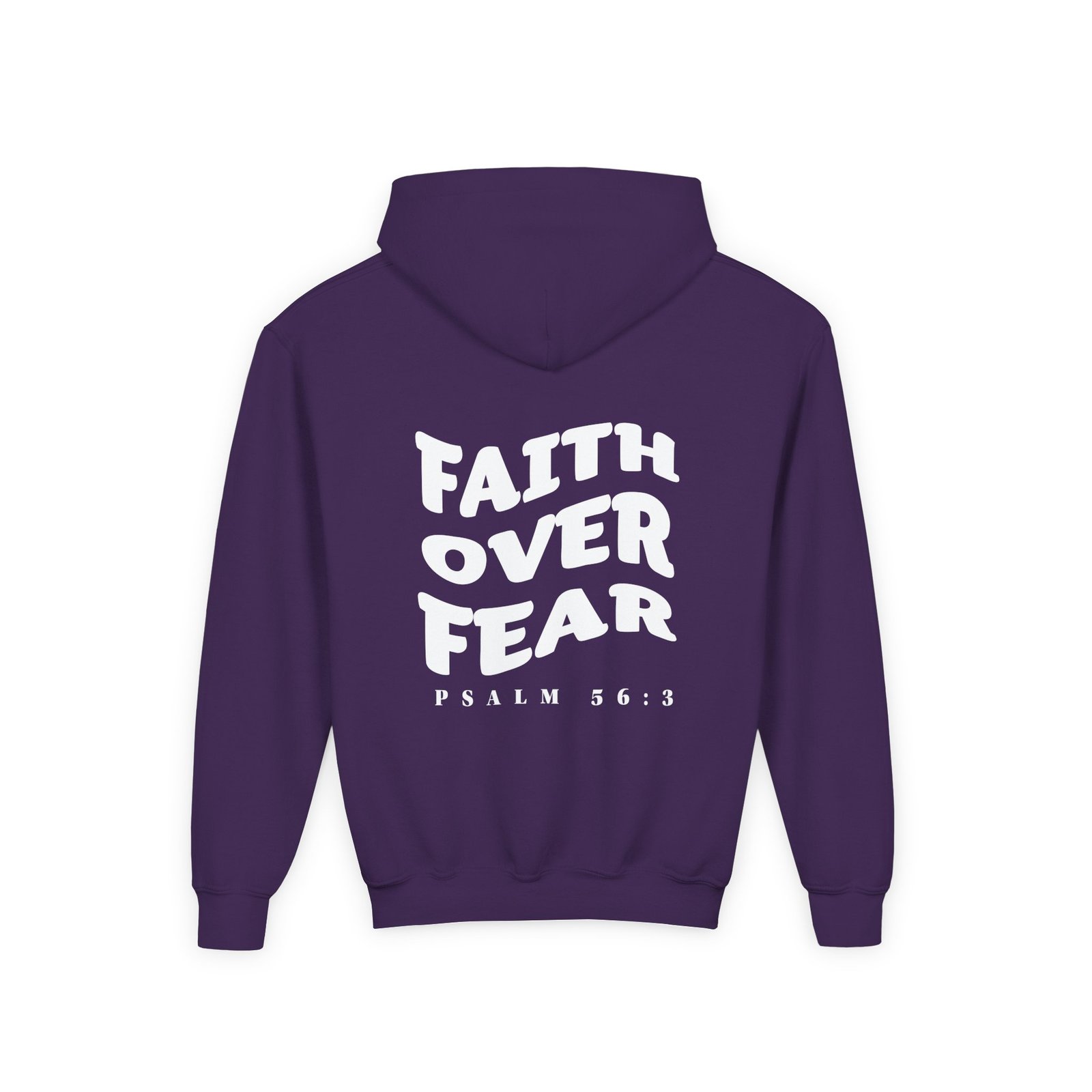 Faith Over Fear Psalm 56:3 Youth Hoodie Sweatshirt - Image 12