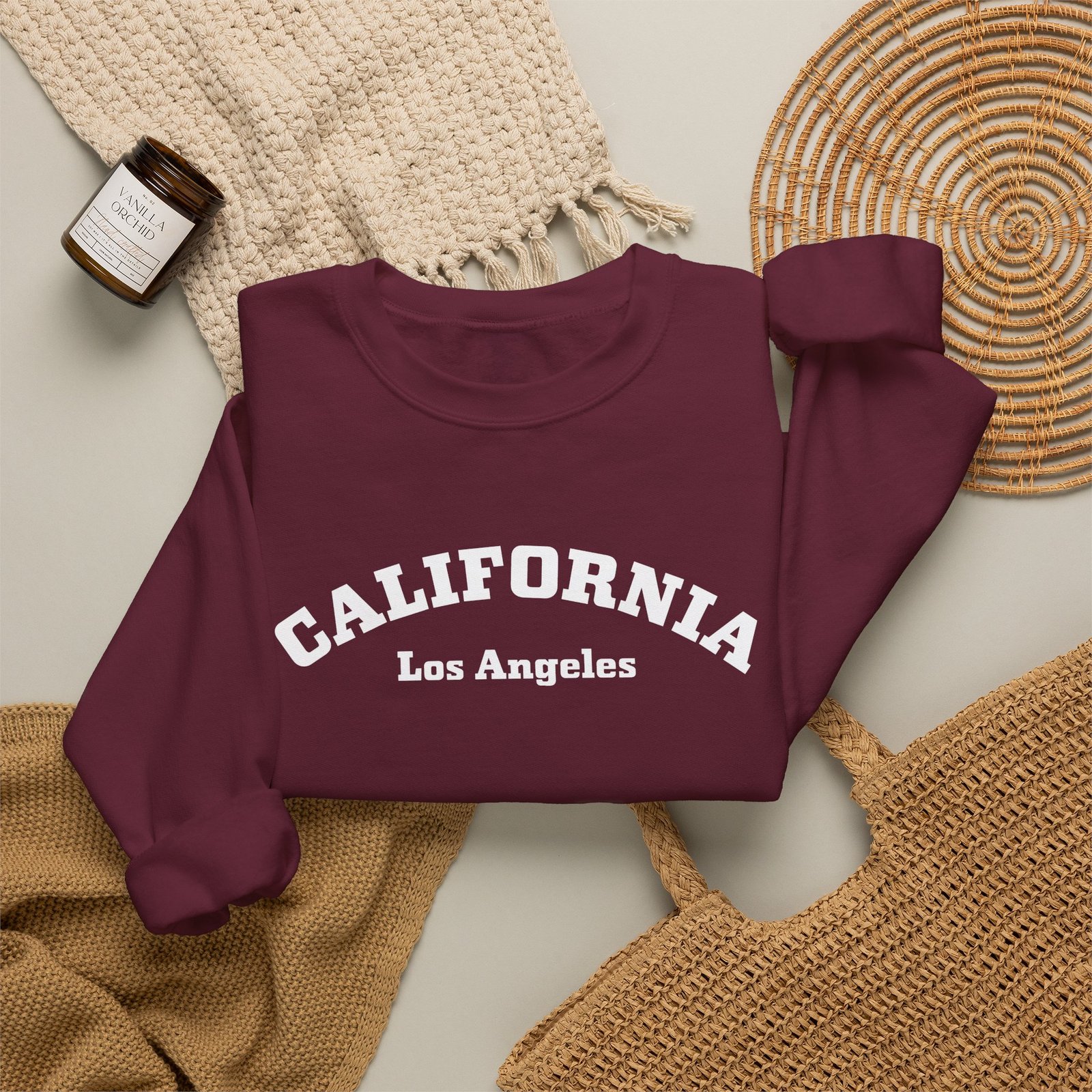 Los Angeles California Gildan Heavy Blend Crewneck Sweatshirt - Image 8
