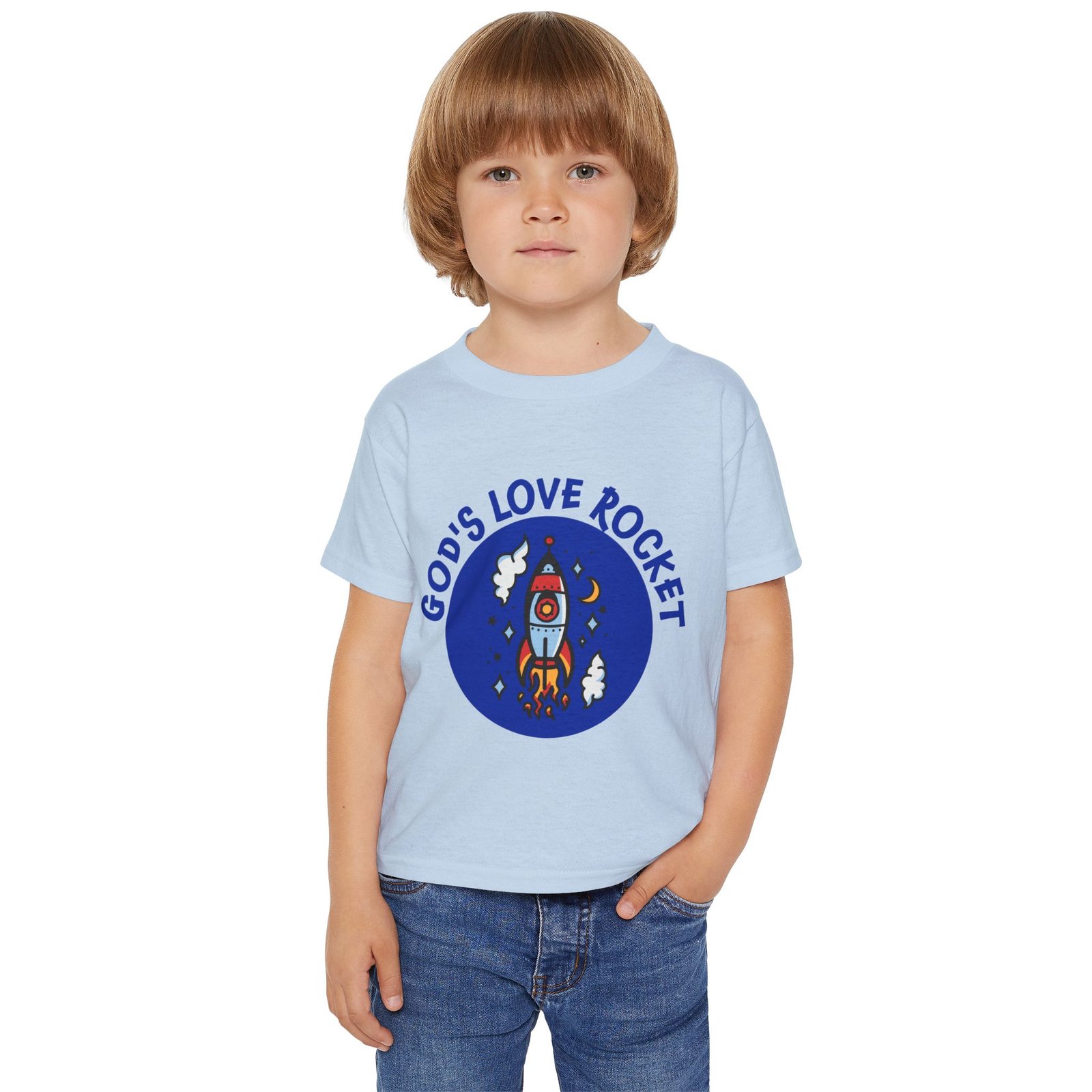 God's Love Rocket Toddler Gildan Heavy Cotton™ T-Shirt - Image 2