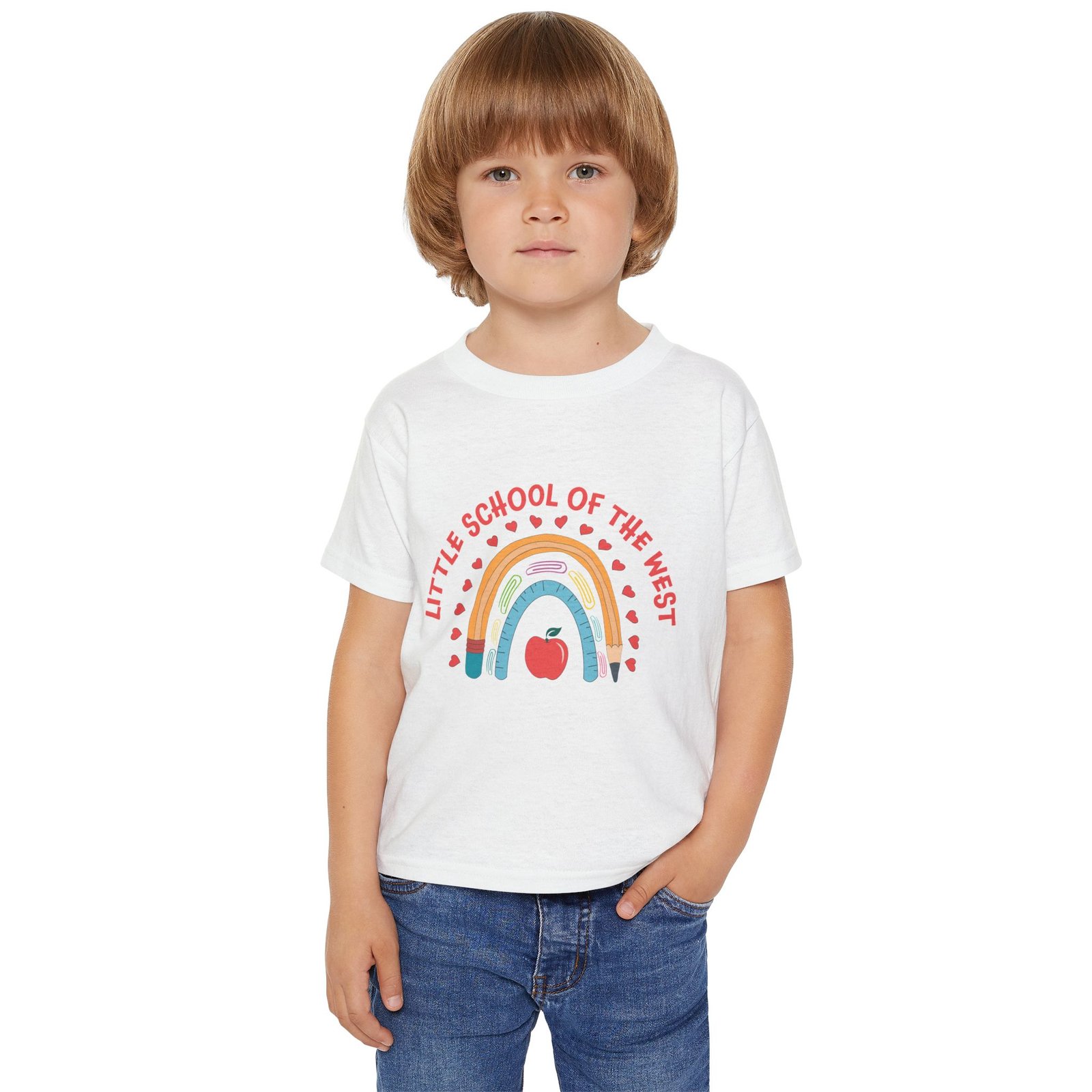 Little School of the West Rainbow Gildan Heavy Cotton™ TODDLER T-Shirt - Image 2