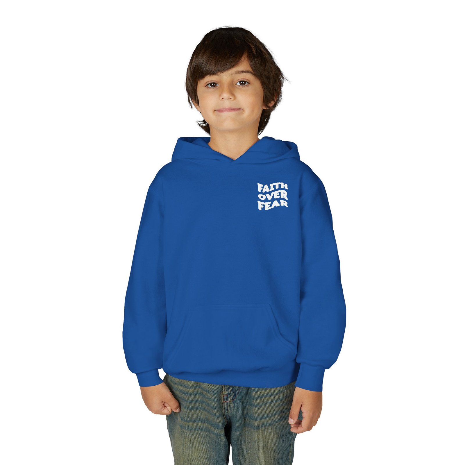 Faith Over Fear Psalm 56:3 Youth Hoodie Sweatshirt - Image 4