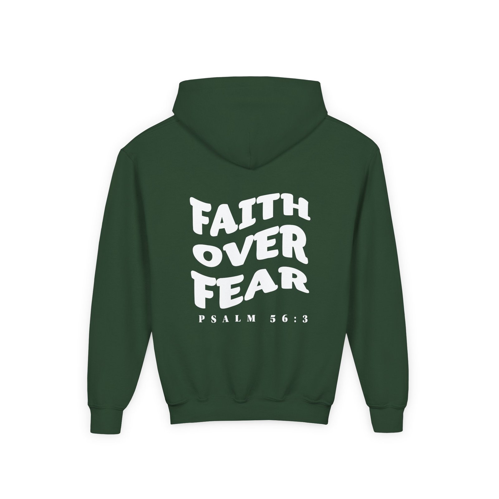 Faith Over Fear Psalm 56:3 Youth Hoodie Sweatshirt - Image 10