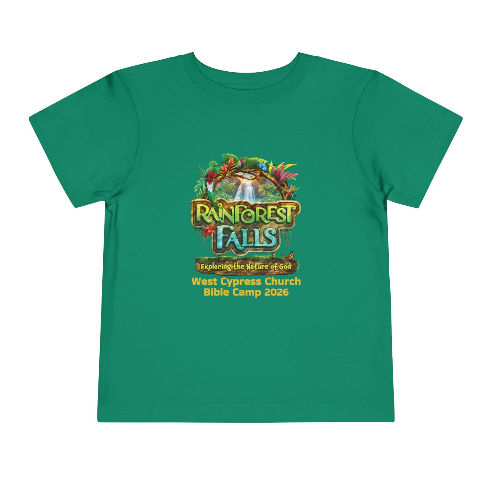West Cypress Church Rainforest Falls Vacation Bible School VBS Bible Camp Toddler T-Shirt - Image 4