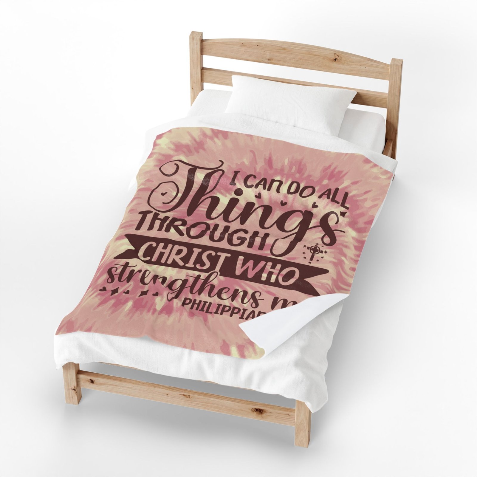 I Can do All Things Through Christ Who Strengthens Me Phil 4:13 Plush Throw Blanket - Image 3