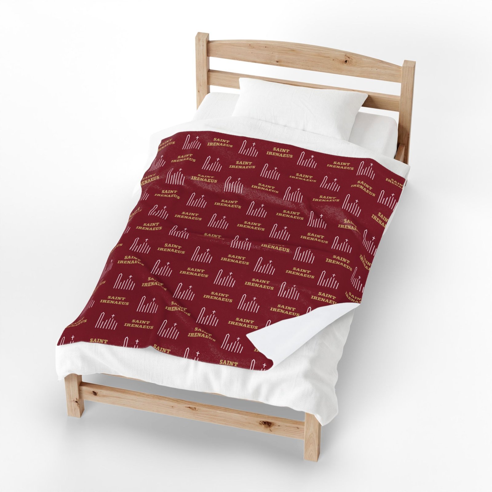 St Irenaeus Catholic Church Cypress Pattern Soft Plush Throw Blanket - Image 3