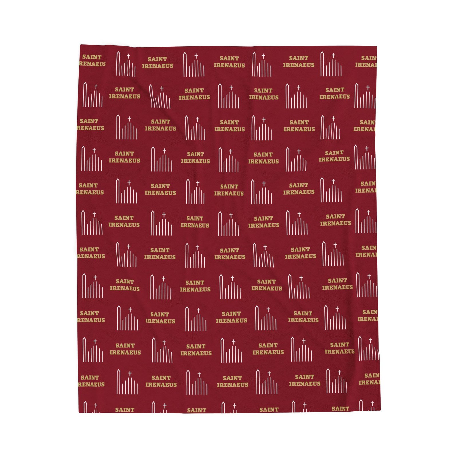 St Irenaeus Catholic Church Cypress Pattern Soft Plush Throw Blanket