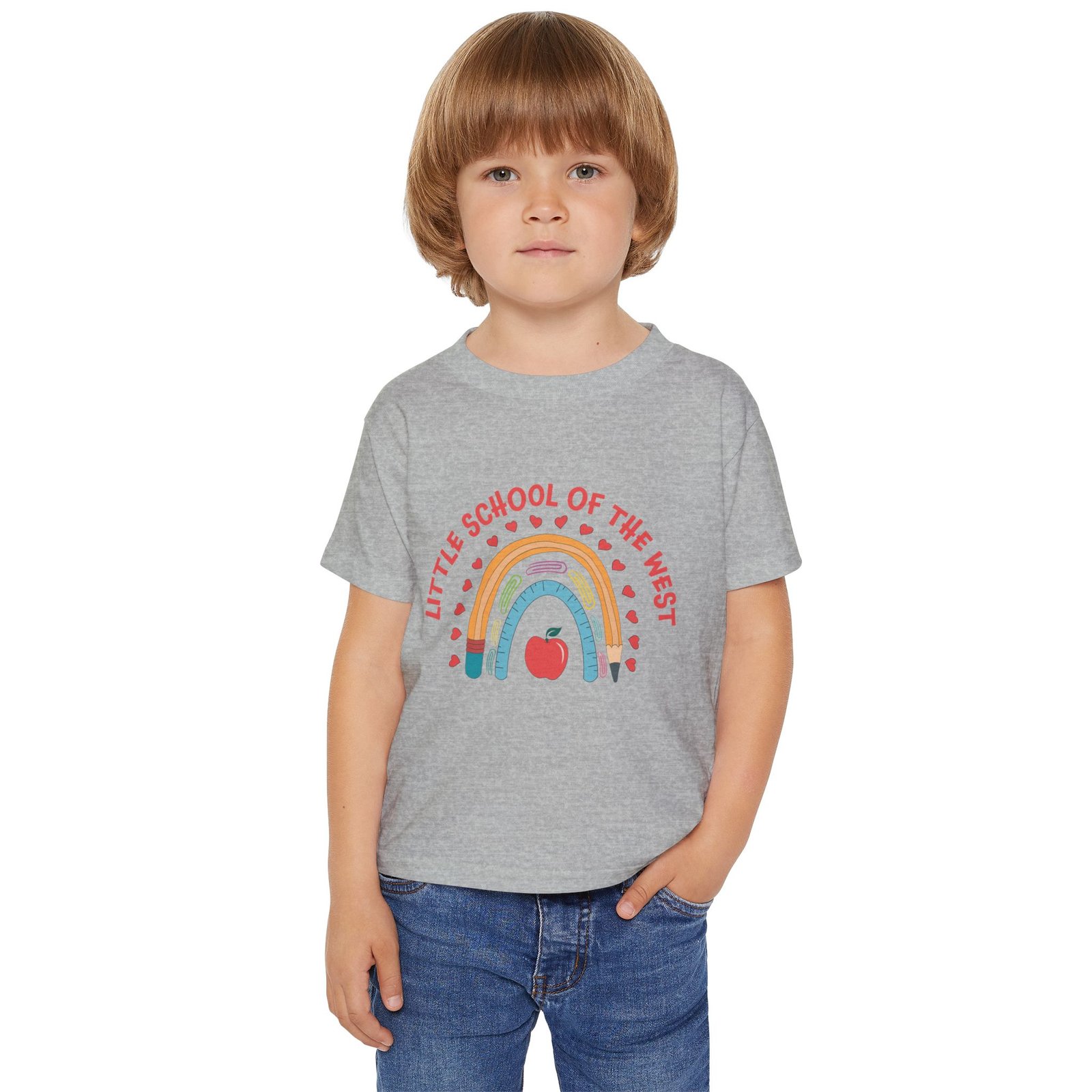 Little School of the West Rainbow Gildan Heavy Cotton™ TODDLER T-Shirt - Image 4