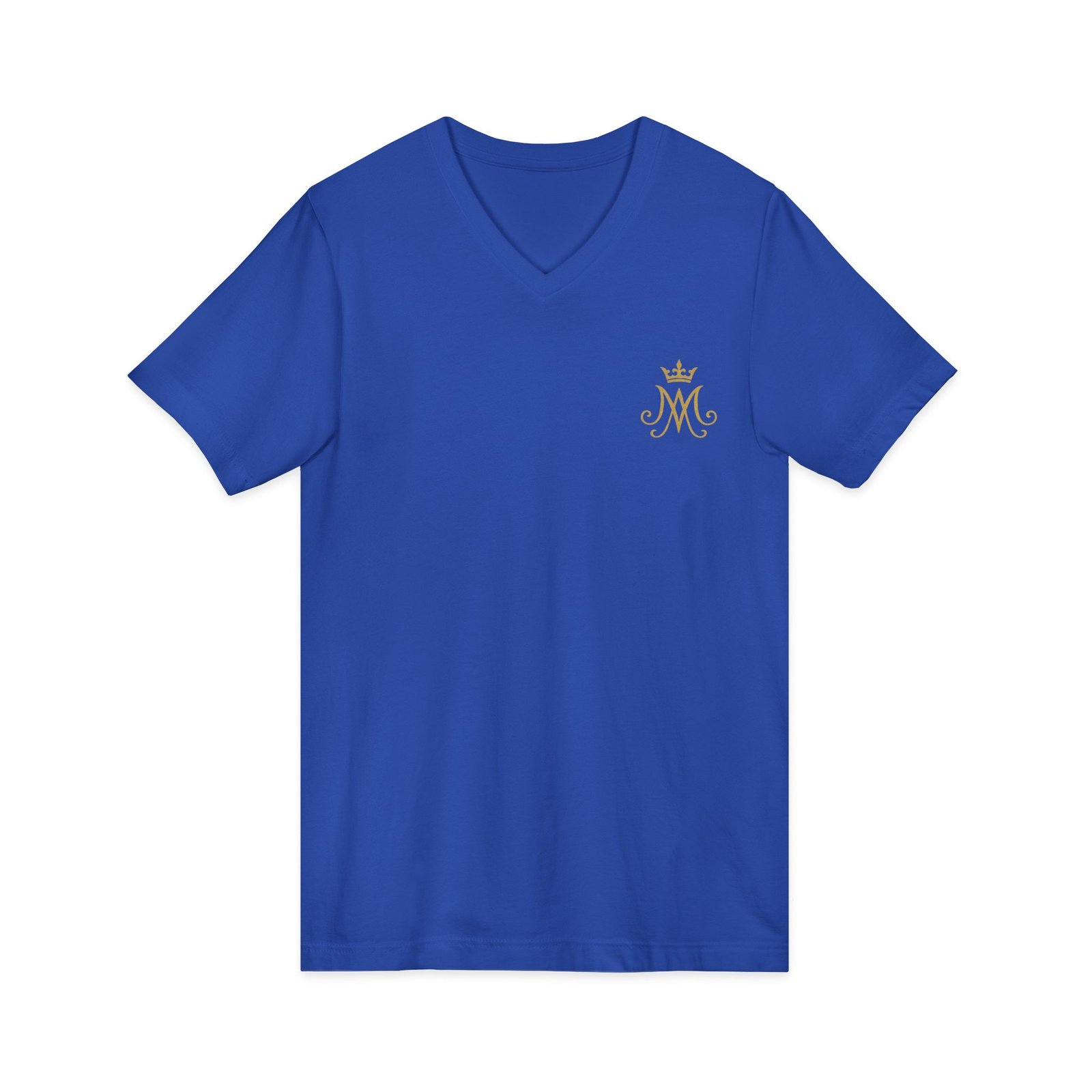 Auspice Mary Monogram Under Mary's Protection Women's V-Neck T-Shirt - Image 2