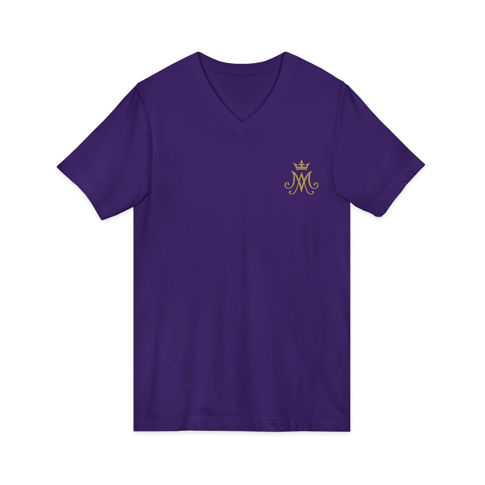 Auspice Mary Monogram Under Mary's Protection Women's V-Neck T-Shirt - Image 4