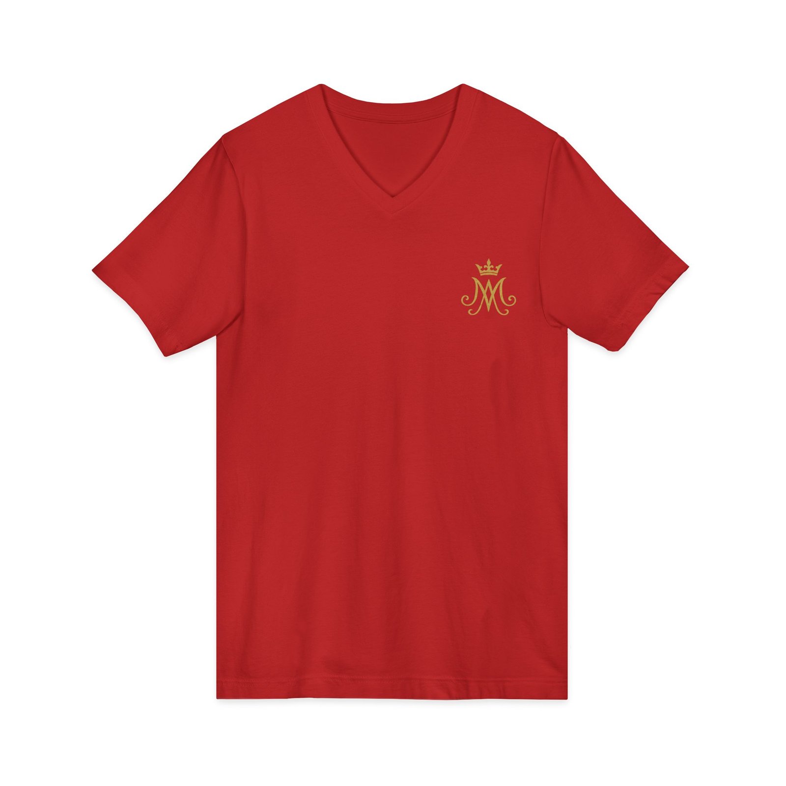 Auspice Mary Monogram Under Mary's Protection Women's V-Neck T-Shirt - Image 5