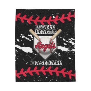 Baseball Team Little League - Personalized Plush Throw Blanket