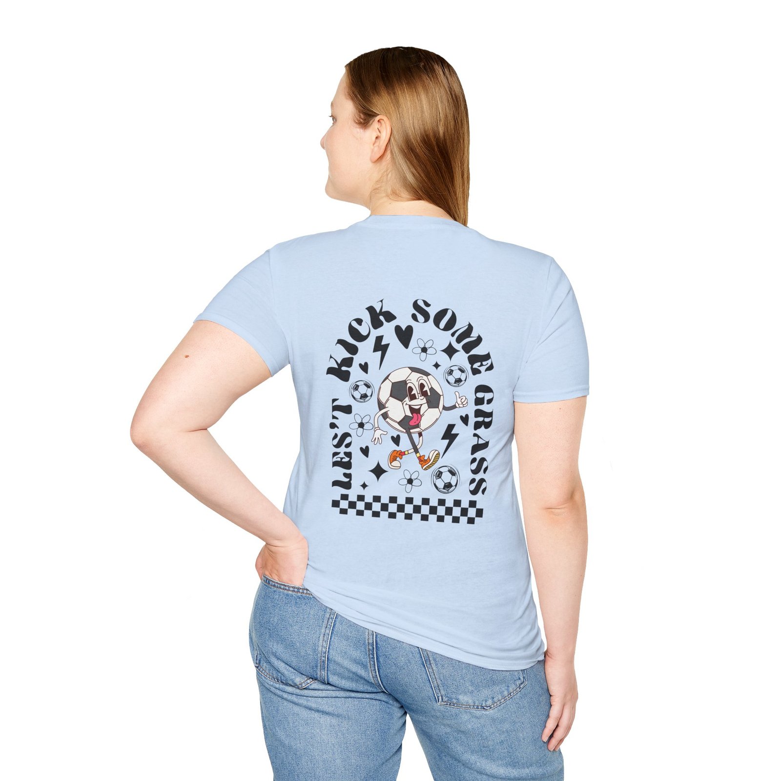 Personalized Name in Front - Let's Go Kick Some Grass Back T-Shirt - Image 5