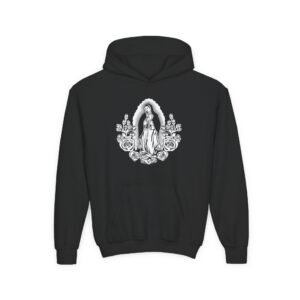 Our Lady of Guadalupe Youth Hoodie Sweatshirt Front Only