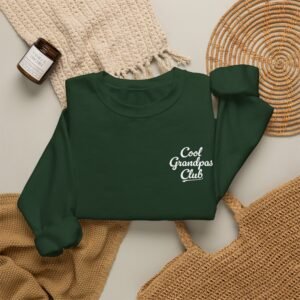 Cool GRANDPAS Club with Left Sleeve Personalized Grandkids Names Crewneck Sweatshirt