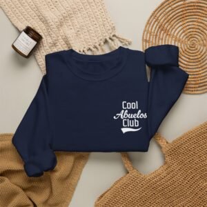 Cool ABUELOS Club with Left Sleeve Personalized Grandkids Names Crewneck Sweatshirt