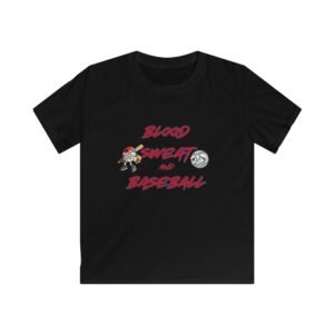 Blood Sweat and Baseball Kids Youth Softstyle T-Shirt
