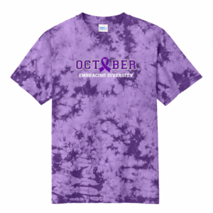 October is National Disability Employment Awareness Month Unisex Crystal Tie-Dye Tee